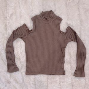 Open back, cold shoulder crop top